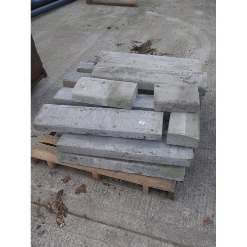 4 - PALLET OF ROAD KERBS 8 X 4