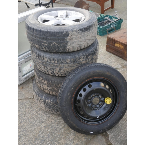 47 - 4 ALLOY WHEELS & SPARE WHEEL