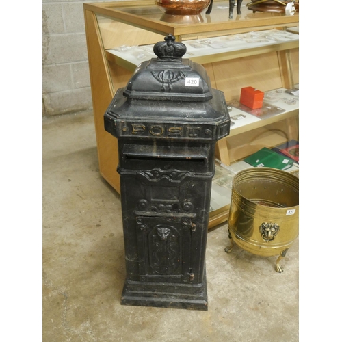 420 - CAST IRON POST BOX