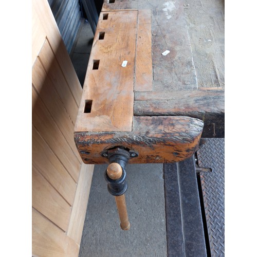 154 - ANTIQUE WORK BENCH