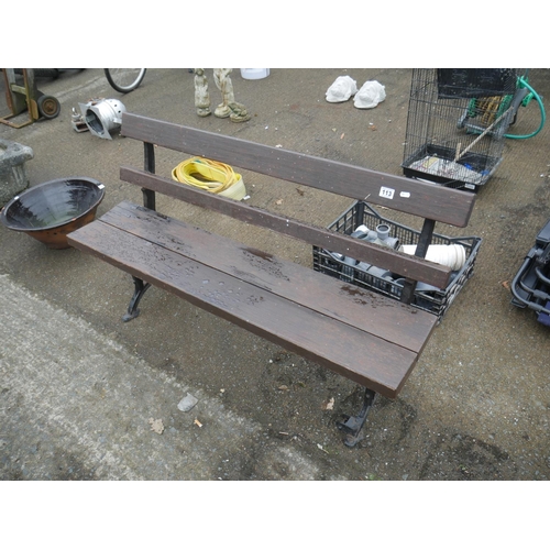 113 - RAILWAY BENCH WITH UNITY FORGED ENDS