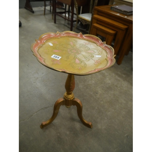 384 - GILDED WINE TABLE