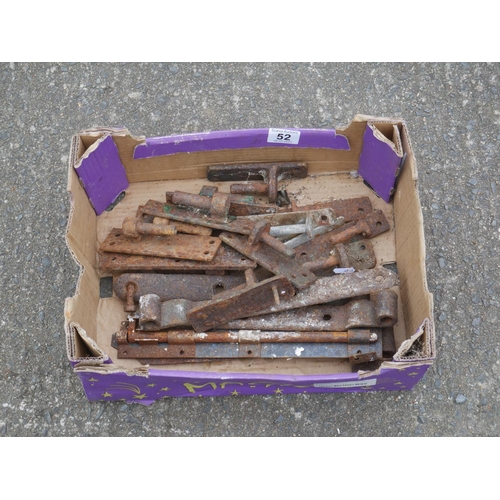 52 - BOX OF DOOR HINGES