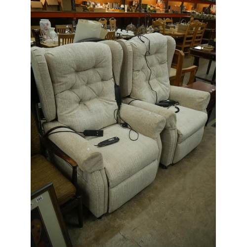 595 - FABRIC RECLINING CHAIR - WITH THE OPTION OF 2 IN TOTAL