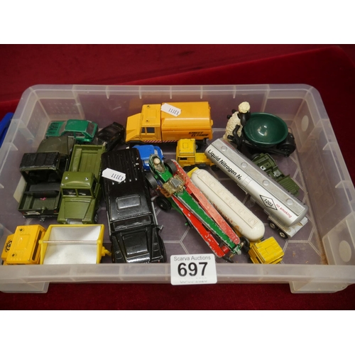 697 - BOX OF MODEL VEHICLES