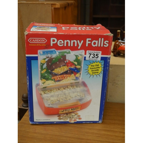 735 - TOY PENNY FALLS MACHINE