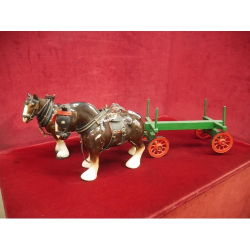 310 - SHIRE HORSES & CART