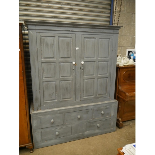 327 - ANTRIM STYLE PINE LINEN PRESS