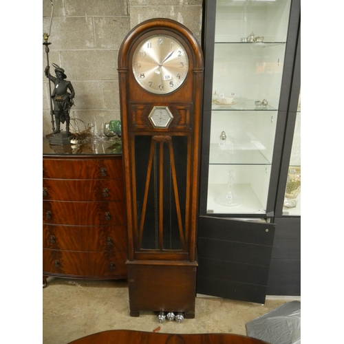 328 - GRANDFATHER CLOCK WITH WEIGHTS & PENDULUM