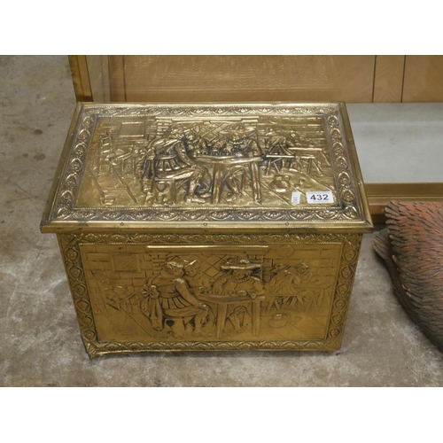 432 - BRASS LOG BOX