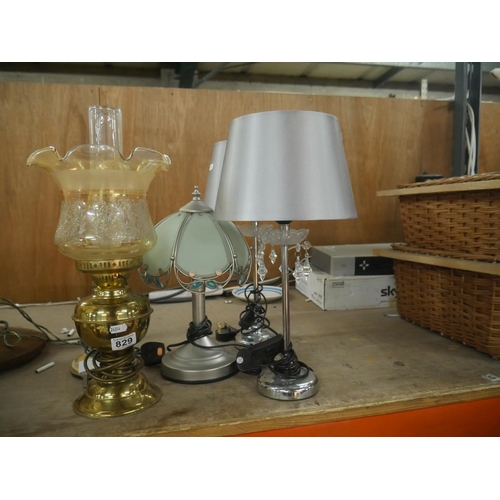 829 - SELECTION OF LAMPS