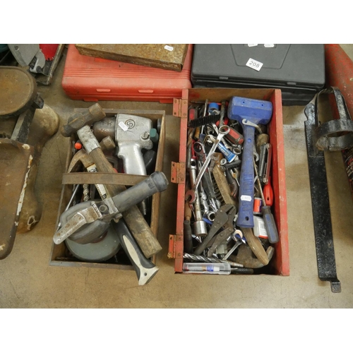 207 - 2 BOXES OF TOOLS