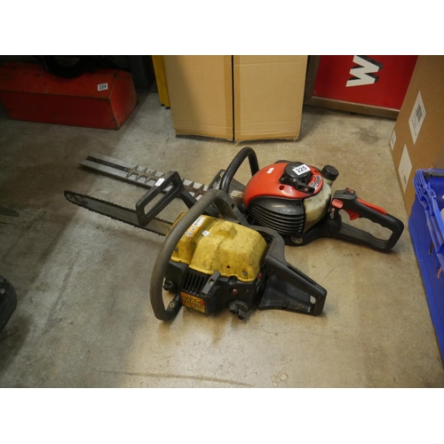 225 - PETROL HEDGE TRIMMER & SMALL CHAINSAW