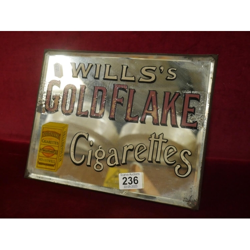 236 - ORIGINAL WILLS ADVERTISING MIRROR