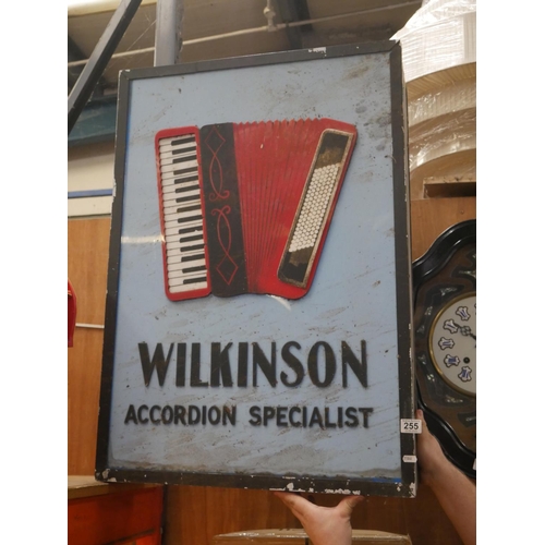 255 - WILKINSON ACORDION LIGHT BOX SIGN