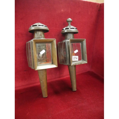 274 - 2 COACH LAMPS