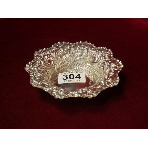 304 - HALLMARKED SILVER DISH