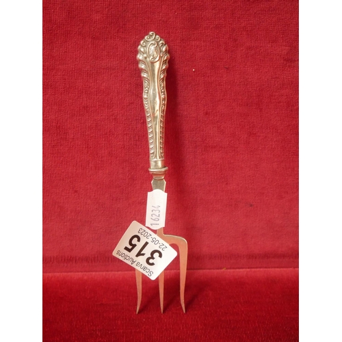 315 - SILVER HANDLED BREAD FORK