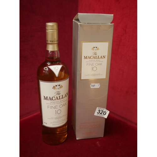 320 - MACALLAN SINGLE MALT FINE OAK 10 YEAR WHISKEY