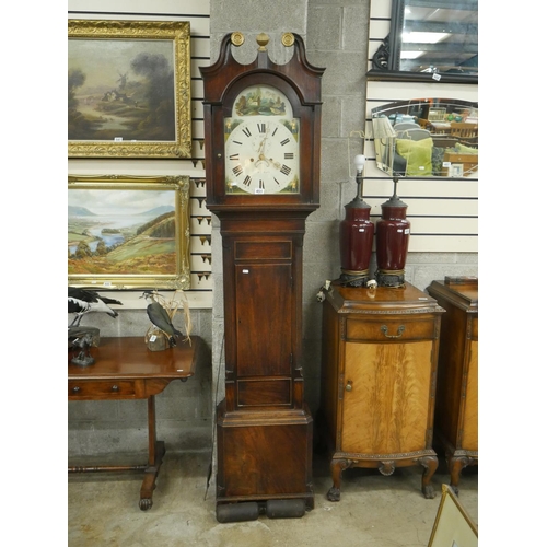 451 - 19TH C. GRANDFATHER CLOCK BY WILLIAM SCOTT