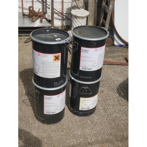 49 - 4 DRUMS OF ADHESIVE