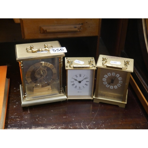 556 - 3 CARRIAGE CLOCKS