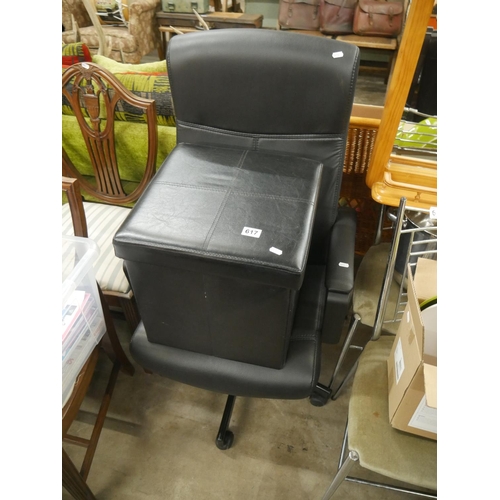 617 - SWIVEL CHAIR & STOOL