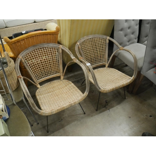 620 - 2 RATTAN CHAIRS