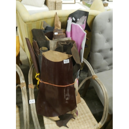 621 - LOT OF LEATHER