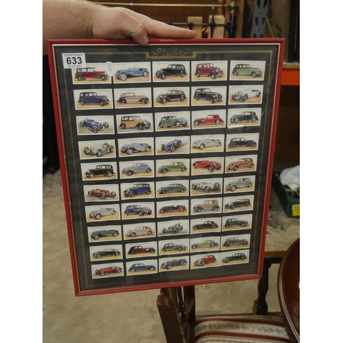 633 - FRAMED CIGARETTE CARDS