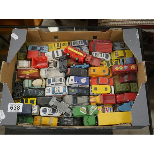 638 - BOX OF MODEL CARS