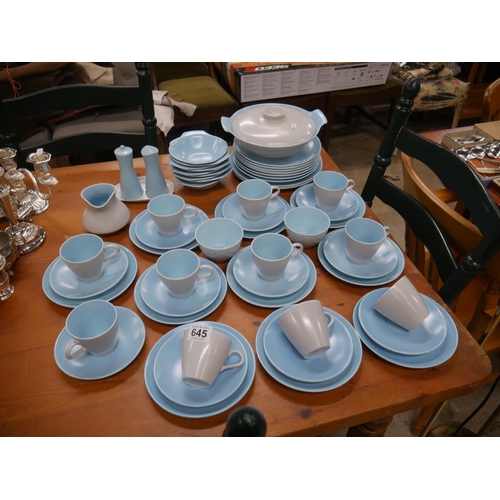 645 - LARGE POOLE POTTERY TEA & DINNERWARE