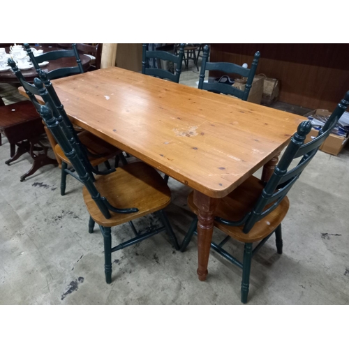 646 - DINING TABLE & 6 CHAIRS