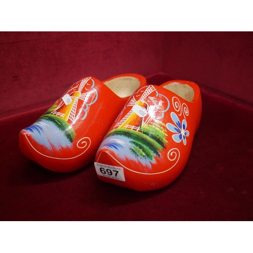 697 - PAINTED CLOGS