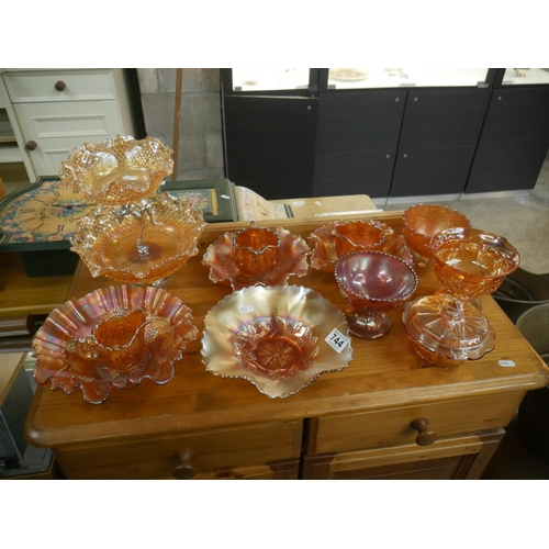 744 - LOT OF CARNIVAL GLASS