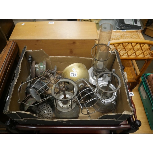 754 - BOX OF LAMP PARTS