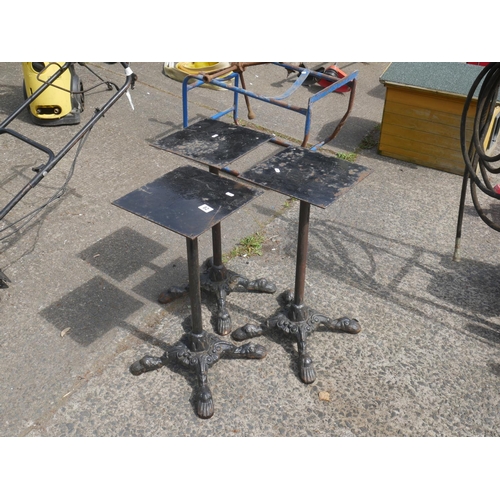 82 - 3 CAST IRON TABLE BASES