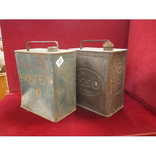 343 - 2 PETROL CANS