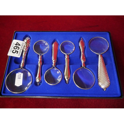 465 - CASED MAGNIFYING GLASSES