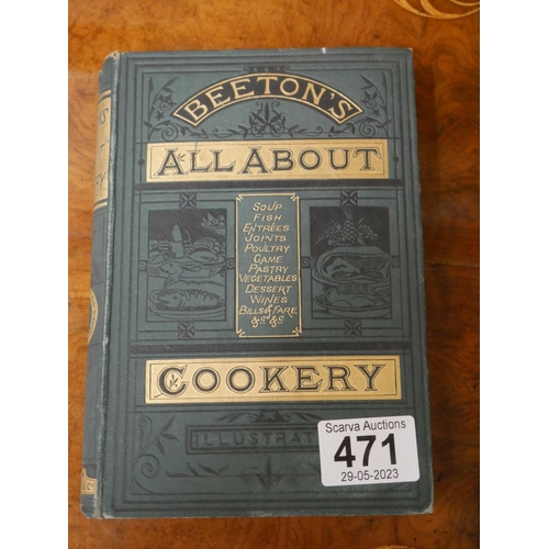 471 - FIRST EDITION MRS BEETON COOKBOOK