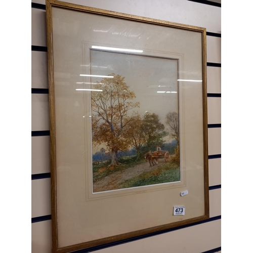 473 - ANTIQUE WATERCOLOUR DAVID BATES