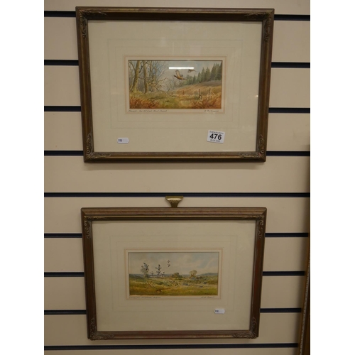 476 - PAIR OF R B HIGGINS WATERCOLOURS