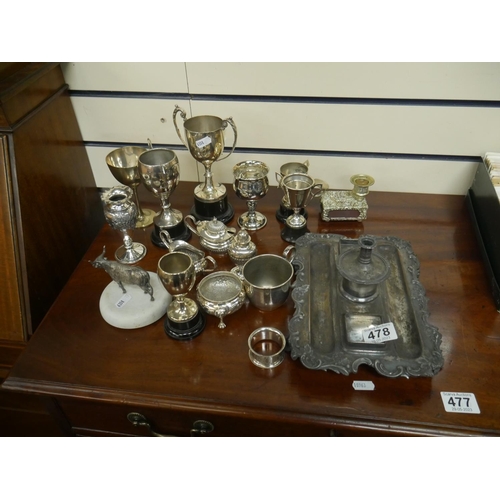 478 - LOT OF SILVER PLATE