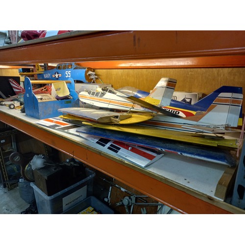 356 - LARGE LOT OF MODEL AIRPLANES OVER 2 SHELVES