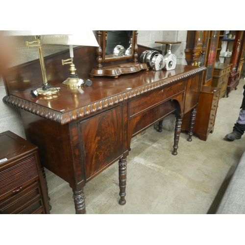 443 - WILLIAM IV FLAME MAHOGANY SIDEBOARD