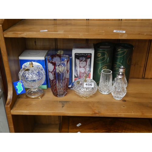 456 - LOT OF BOXED GLASSWARE & CRYSTAL