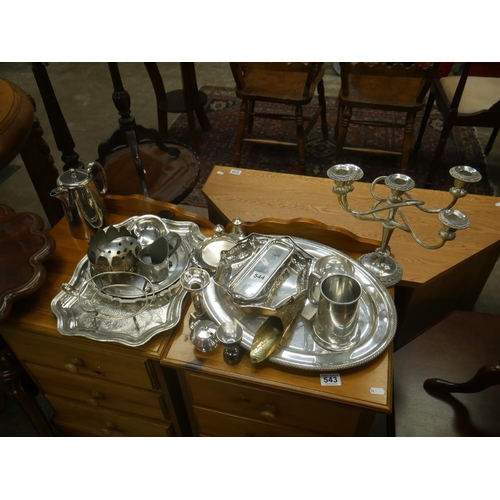 544 - LOT OF SILVER PLATE