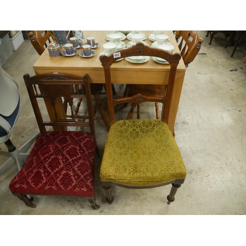 602 - 2 EDWARDIAN CHAIRS