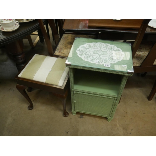 627 - LLOYD LOOM LOCKER & FOOT STOOL