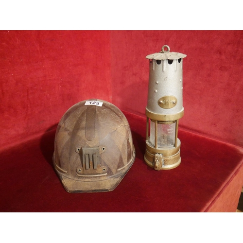 123 - MINERS HELMET & LAMP